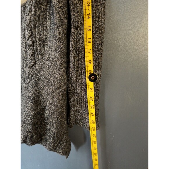 Anthropologie CANARY Cardigan Wool Sweater Gray  Ribbed Tunic Medium - Picture 5 of 8